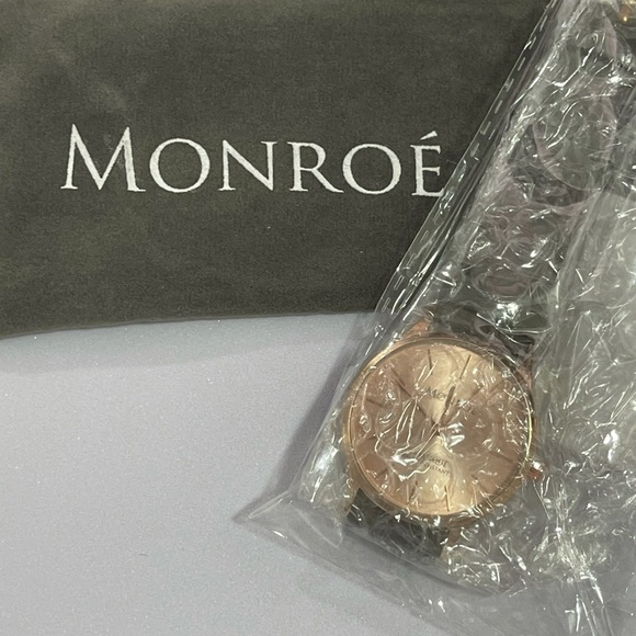 Monroe Sunburst Sole’rose Watch Gray Leather - Picture 12 of 15